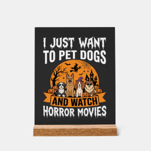 Lustige Halloween-Hunde-Horrorfilme-Vektor Acrylschild