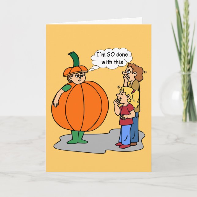 Lustige Halloween-Karte Karte (Vorderseite)