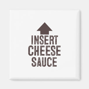 Lustige Halloween-Käse-Sauce mit zeigendem Pfeil Magnet