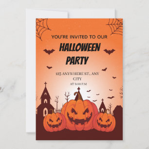 Lustige Halloween-Kostenparty-Einladung anpassbar  Einladung