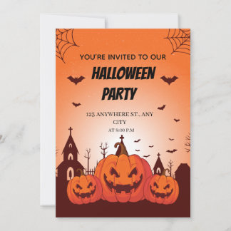 Lustige Halloween-Kostenparty-Einladung anpassbar  Einladung