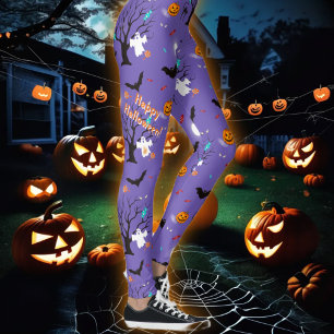 Lustige Halloween-Kreaturen und Süßigkeiten Leggings