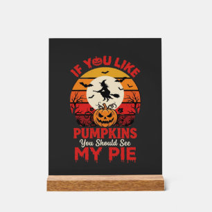 Lustige Halloween-Kürbiskuchen-Design_1 Acrylschild