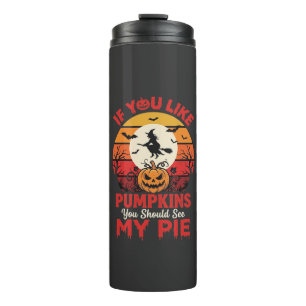 Lustige Halloween-Kürbiskuchen-Design_1 Thermosbecher