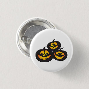 Lustige Halloween-Kürbisse Button