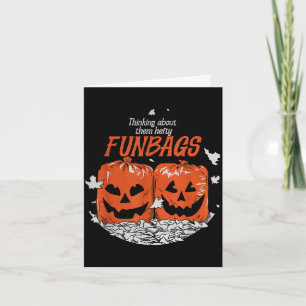 Lustige Halloween-Kürbistaschen heftige Spaßtasche Karte