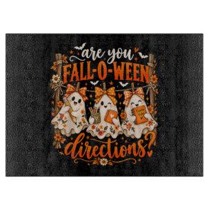 Lustige Halloween-Lehrer-Geister Fall-O-Ween Herbs Schneidebrett