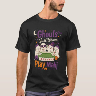 Lustige Halloween Mahjong Ghouls wollen nur Mah sp T-Shirt