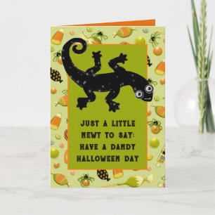 Lustige Halloween-Molch-Karte Karte