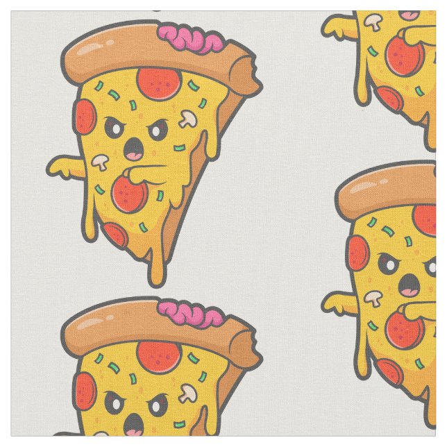 lustige Halloween-Pizzerimenzombie Stoff (Nahaufnahme)