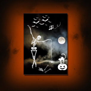 lustige Halloween-Skelett-Party Halloween Einladung