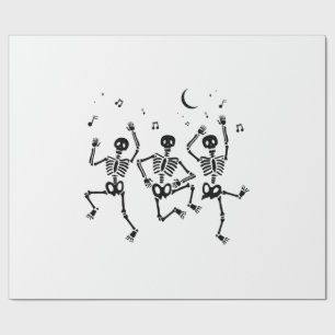 Lustige Halloween tanzende Skelette Frohes Hallowe Geschenkpapier