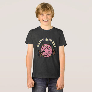 Lustige Hantel Donut Gym Essen Retro Tri-Blend Shirt
