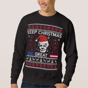 Lustige hässliche Weihnachtsstrickjacke Donald Sweatshirt