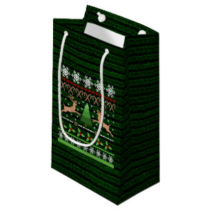 Lustige hässliche Weihnachtsstrickjacke inspirier Kleine Geschenktüte