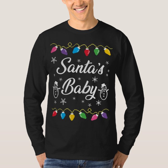 Lustige hässliche Weihnachtsstrickjacke T-Shirt (Vorderseite)