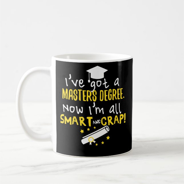Lustige Hauptgrad-Abschluss-Kaffee-Tasse Kaffeetasse (Links)