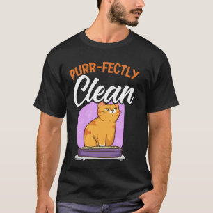 Lustige Haustierpflege Katzen Meme Dusche Hygiene T-Shirt