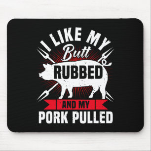 Lustige Herren BBQ-Grill-Pulled Pork Mousepad