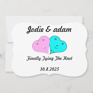 lustige Herz und Herz Einladung