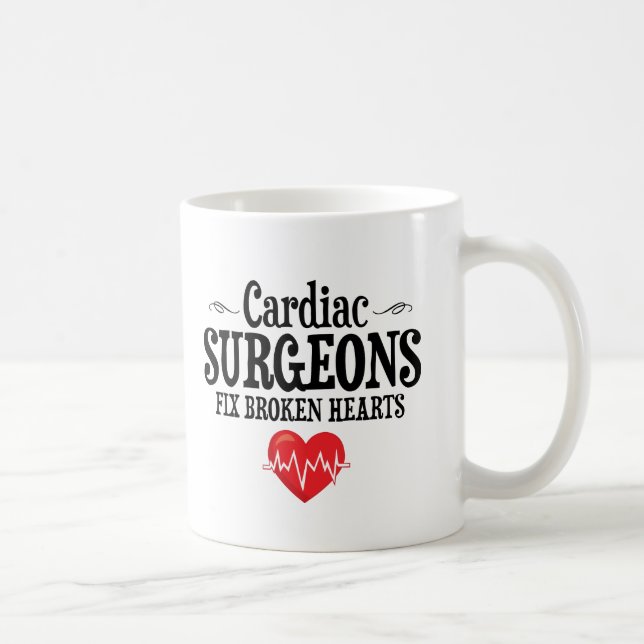 Lustige Herzchirurg-Verlegenheits-defekte Herzen Kaffeetasse (Rechts)