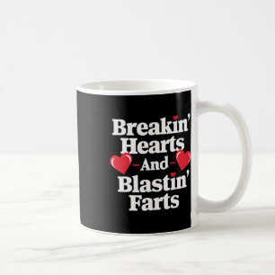 Lustige Herzen brechen und Furz abfeuern Herren Va Kaffeetasse