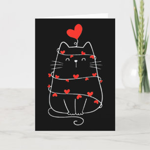 Lustige Herzkatze Valentinstag Herz Katzenliebhabe Karte