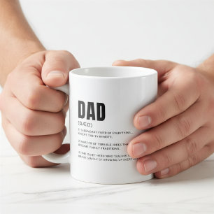 Lustige herzliche Dad-Definition Kaffeetasse