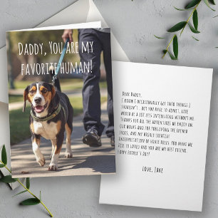 Lustige herzliche Nachricht zum Vatertag vom Hund Karte