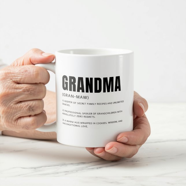 Lustige herzliche Oma-Definition Kaffeetasse (Von Creator hochgeladen)