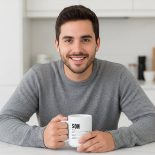 Lustige herzliche Söhne-Definition Kaffeetasse