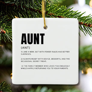 Lustige herzliche Tante Definition Keramikornament