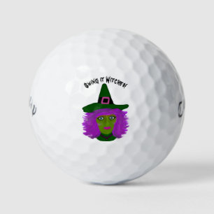 Lustige Hexe-Halloween-Golfbälle Golfball
