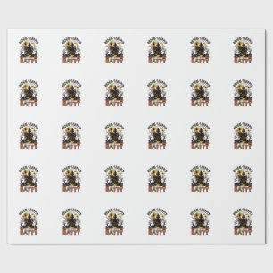 Lustige Hexe Halloween Spukhaus Batty Grafik Geschenkpapier