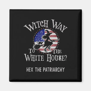 Lustige Hexen-Art zum Weißen Haus Kamala Harris He Magnet
