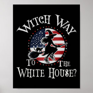 Lustige Hexen-Art zum Weißen Haus Kamala Harris Wh Poster