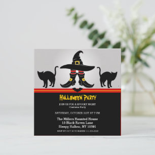 Lustige Hexen-Halloween-Party-Einladung Einladung