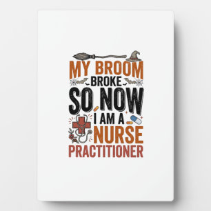 Lustige Hexen-Krankenschwester Halloween-Design_1 Fotoplatte
