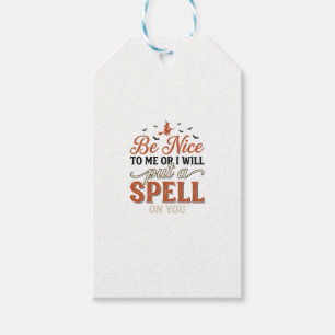 Lustige Hexen-Spruch-Zitat Halloween-Vektordesign_ Geschenkanhänger