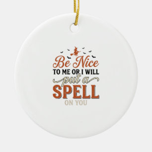 Lustige Hexen-Spruch-Zitat Halloween-Vektordesign_ Keramik Ornament