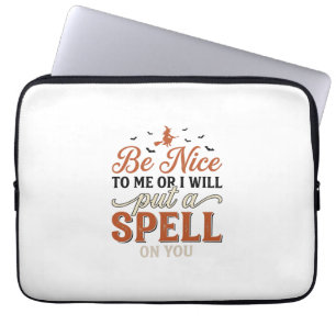 Lustige Hexen-Spruch-Zitat Halloween-Vektordesign_ Laptopschutzhülle