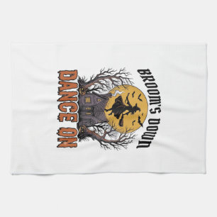 Lustige Hexen-Tänzerin Vintage-Halloween-Gravur Sh Geschirrtuch