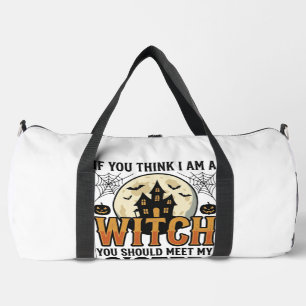 Lustige Hexenschwester Halloween Vintage Grafik_1 Duffle Bag