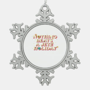 Lustige Hilfe Schneeflocken Zinn-Ornament