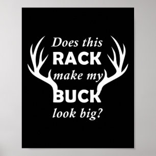 Lustige Hirschjagd Jäger Rack Großer Bock  Poster