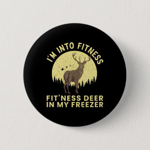 Lustige Hirschjagd-Kunst für Männer Frauen Wildtie Button