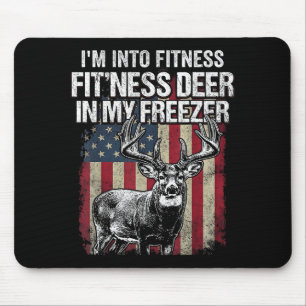Lustige Hirschjagd-Kunst für Männer Frauen Wildtie Mousepad