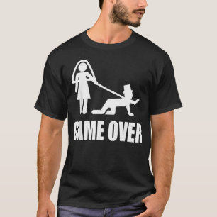 Lustige Hochzeits-Spiel-ist-Aus-Hochzeits-Gag-Team T-Shirt
