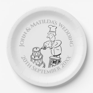 Lustige Hochzeitsempfangs-Papierteller Pappteller