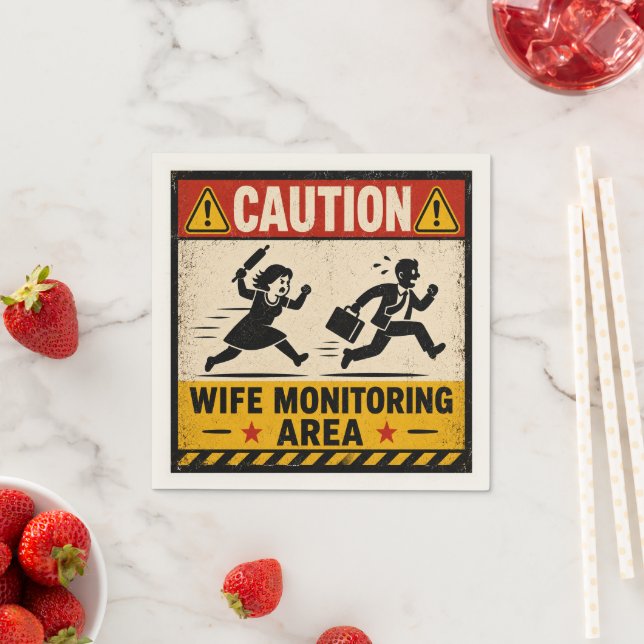 Lustige Hochzeitshumor Serviette (Beispiel)